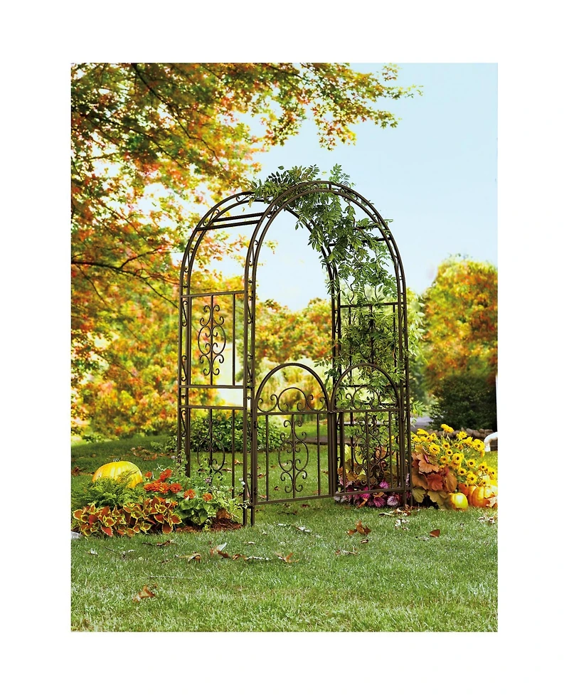 Montebello Iron Garden Arbor with Gate