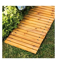 Evergreen 6' Portable Wooden Pathway for Gardens