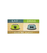 Evergreen Indoor Outdoor Doormat Bundle Set of 4 - Frame and 3 Welcome Paw Print Pet Inserts