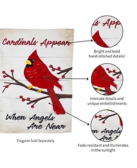 Evergreen Flag When Angels Are Near Garden Linen Flag