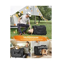 Travel Pet Carrier with Collapsible Design for Compact Storage and Transport