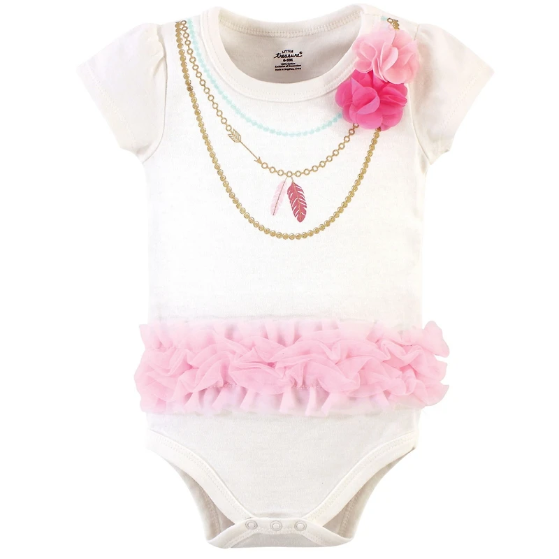 Little Treasure Baby Girls Cotton Single-Piece Clothing