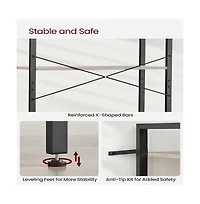 Bookshelf, Home Office Bookcase, Storage Rack With Steel Frame, For Living Room