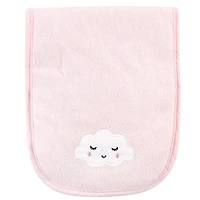 Hudson Baby Girls Cotton Terry Bib and Burp Cloth Set