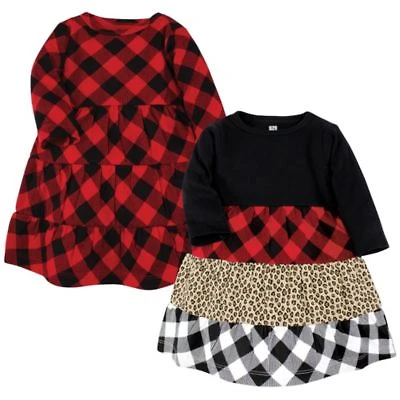 Hudson Baby Baby Girls Two Piece Set Of Long Sleeve Dresses