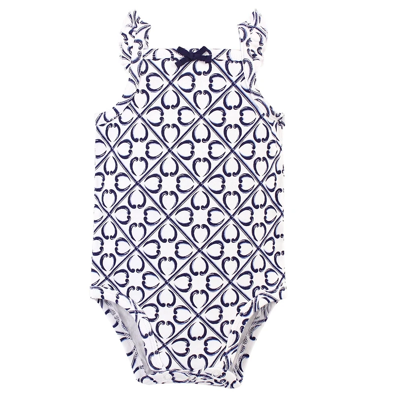 Touched by Nature Baby Girls 5Pk Natural Sleeveless Bodysuits