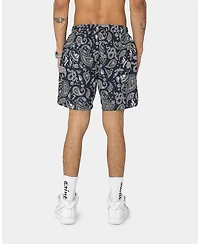 Saint Morta Men's Paisley Skulls Beach Shorts