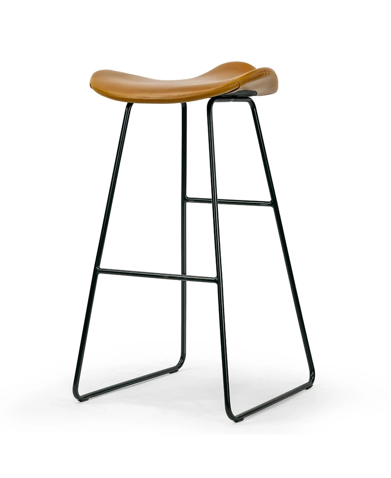 Glamour Home 29.5" Aoi Polyester, Metal Barstool