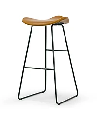 Glamour Home 29.5" Aoi Polyester, Metal Barstool
