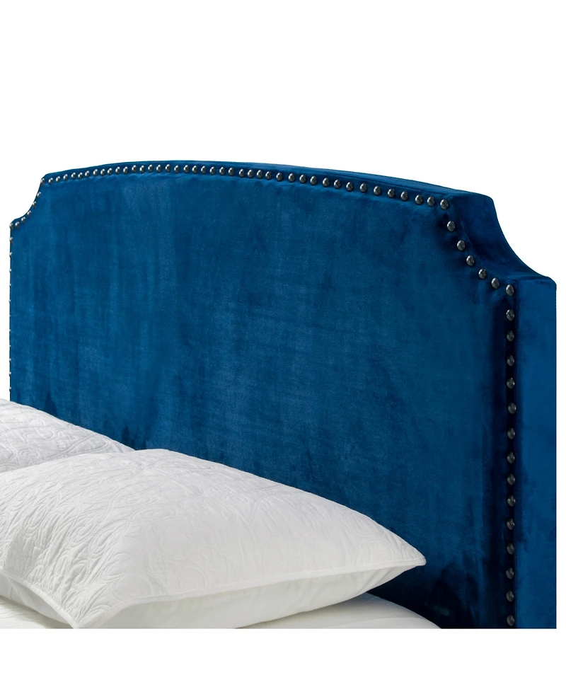 Glamour Home 48.25" Arezo Fabric, Rubberwood Queen Bed