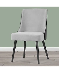 Glamour Home 33.86" Asma Rubberwood, Fabric Dining Chair, Set of 2