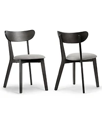 Glamour Home 31.5" Aspen Rubberwood, Fabric Dining Chair, Set of 2