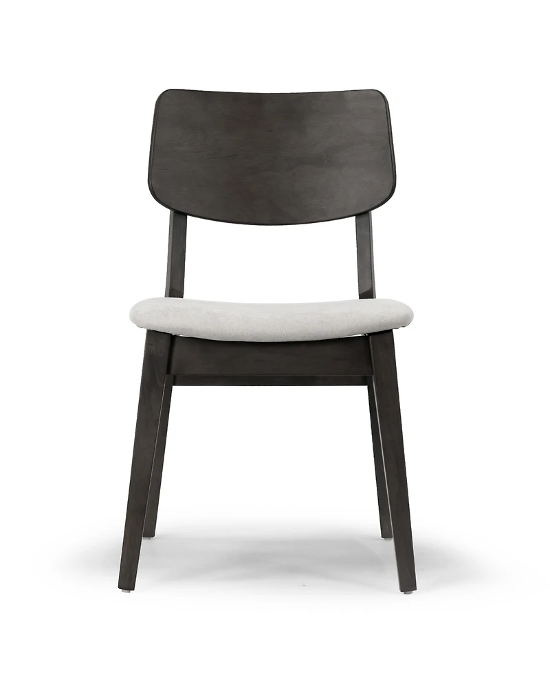 Glamour Home 32.28" Astin Rubberwood, Fabric Dining Chair