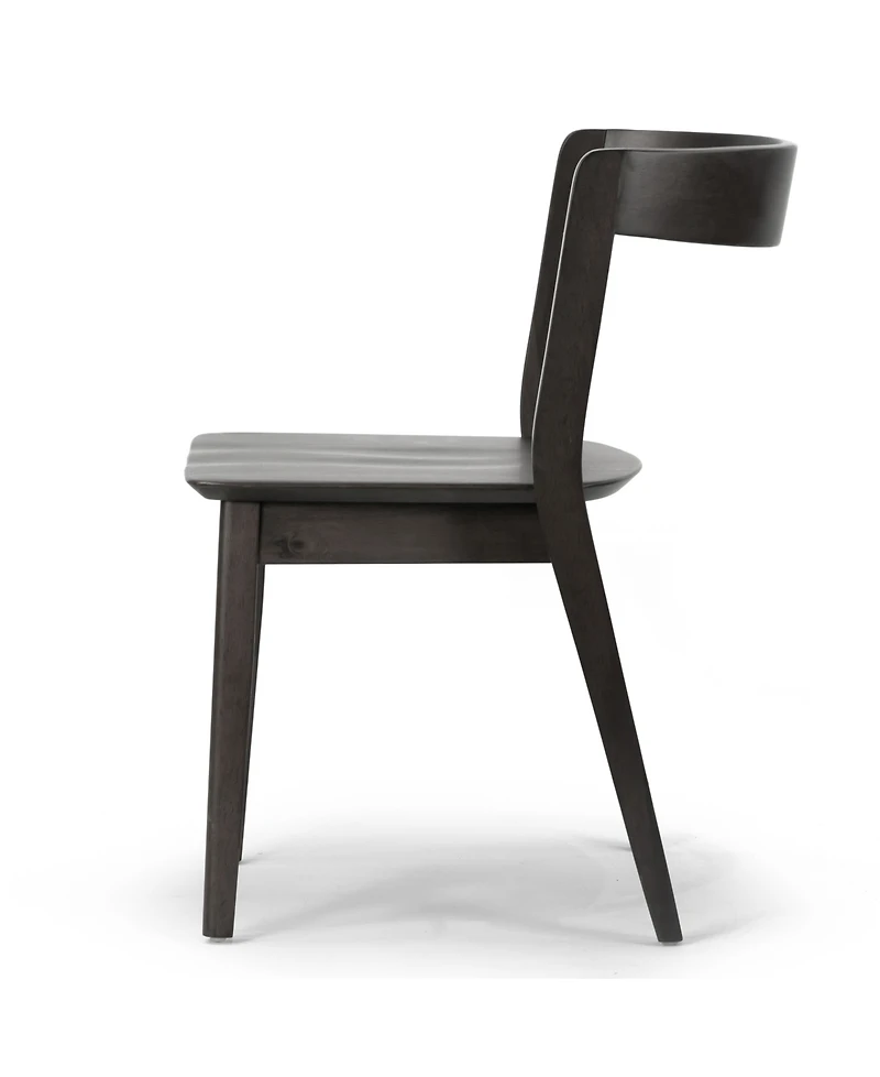Glamour Home 29.53" Astor Rubberwood Dining Chair, Set of 2