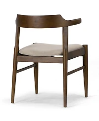 Glamour Home 28.35" Atlas Rubberwood, Fabric Dining Chair, Set of 2