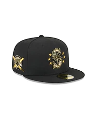 New Era Men's Black Seattle Mariners 2024 Armed Forces Day On-Field 59FIFTY Fitted Hat