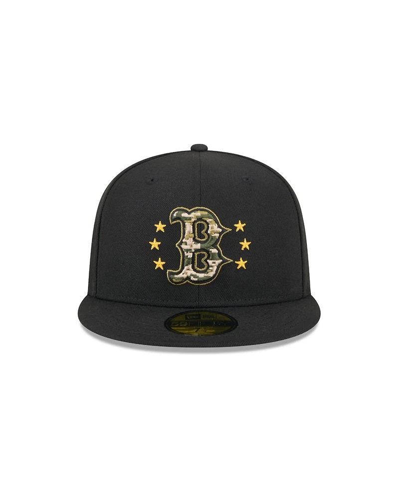 New Era Men's Black Boston Red Sox 2024 Armed Forces Day On-Field 59FIFTY Fitted Hat
