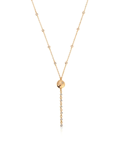 Ettika Polished Pebble Crystal Chain Lariat