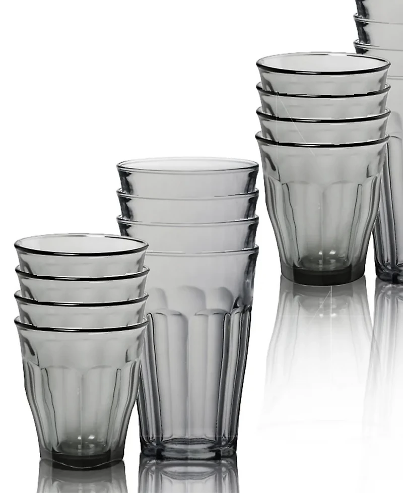 Duralex Picardie Grey Tumbler - 12 1/8 Oz. - Set Of 6