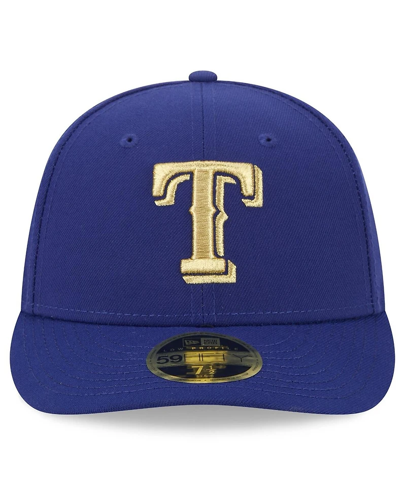 New Era Men's Royal Texas Rangers 2024 Gold Collection Low Profile 59FIFTY Fitted Hat