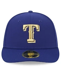 New Era Men's Royal Texas Rangers 2024 Gold Collection Low Profile 59FIFTY Fitted Hat