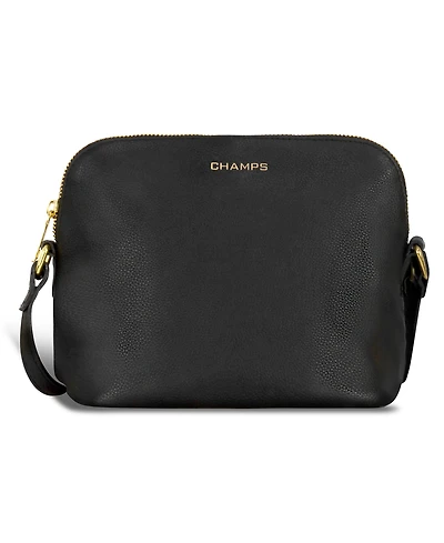 Champs Leather Top-Zip Shoulder Bag