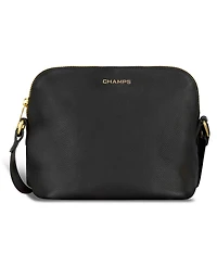 Champs Leather Top-Zip Shoulder Bag