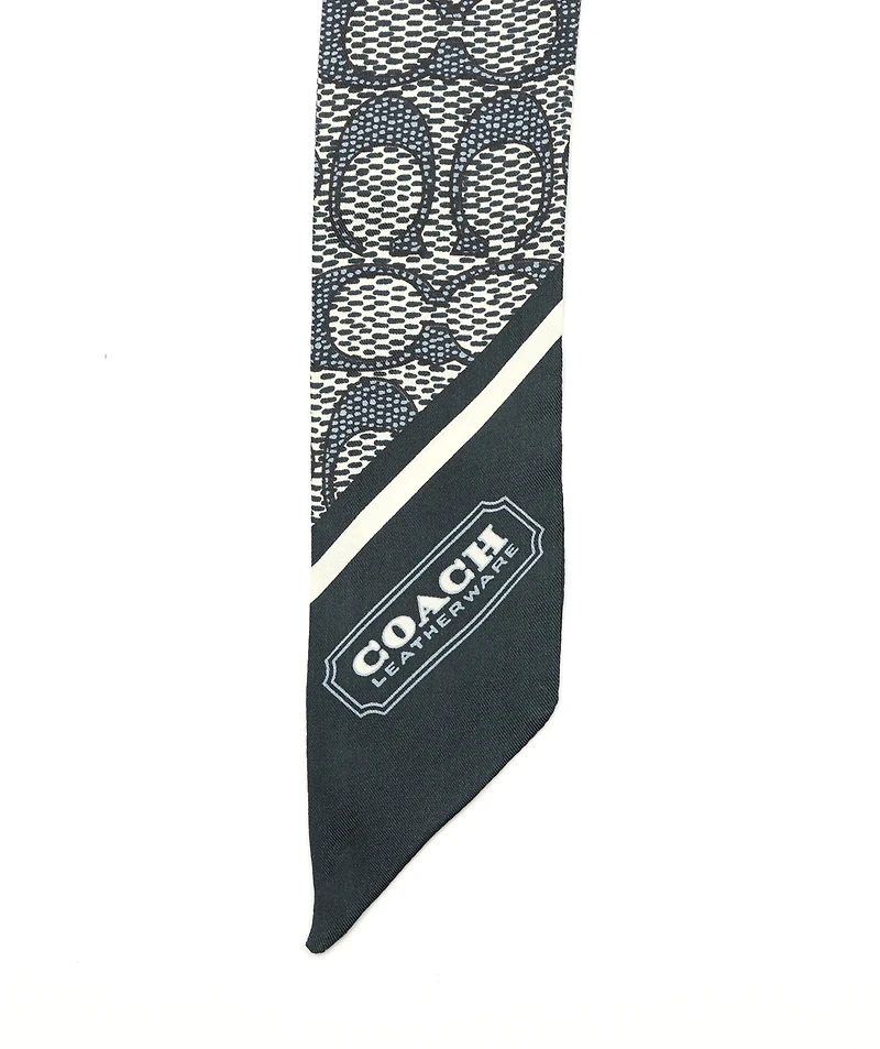 Coach 50" Textured Signature C Printed Silk Skinny