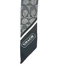 Coach 50" Textured Signature C Printed Silk Skinny
