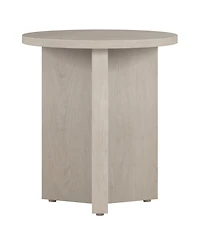 Hudson & Canal Anders 20" Wide Round Side Table in Alder White