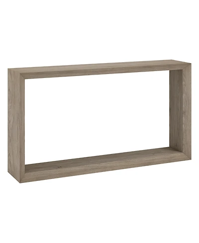 Hudson & Canal Osmond 55" Wide Rectangular Console Table in Antiqued Gray Oak