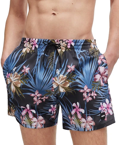 Boss by Hugo Men's Printed Quick-Drying Swim Shorts