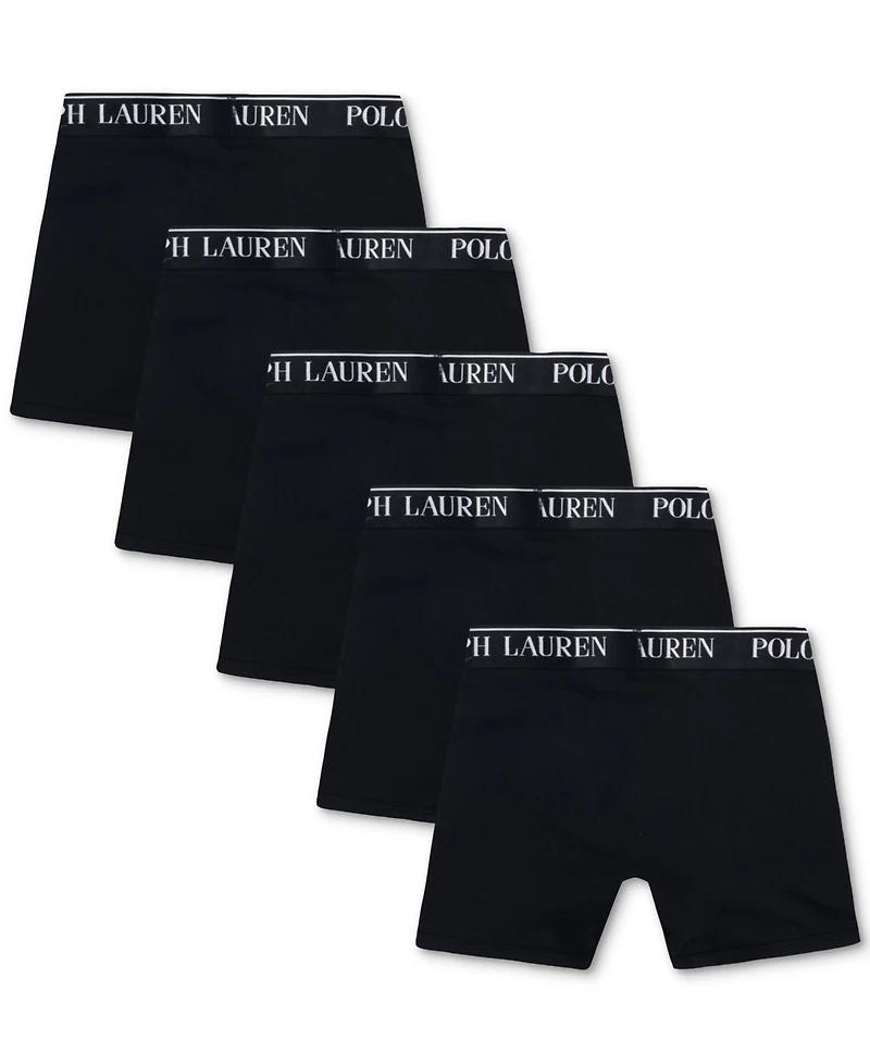 Polo Ralph Lauren Big Boys Stretch Boxer Briefs, Pack of 5