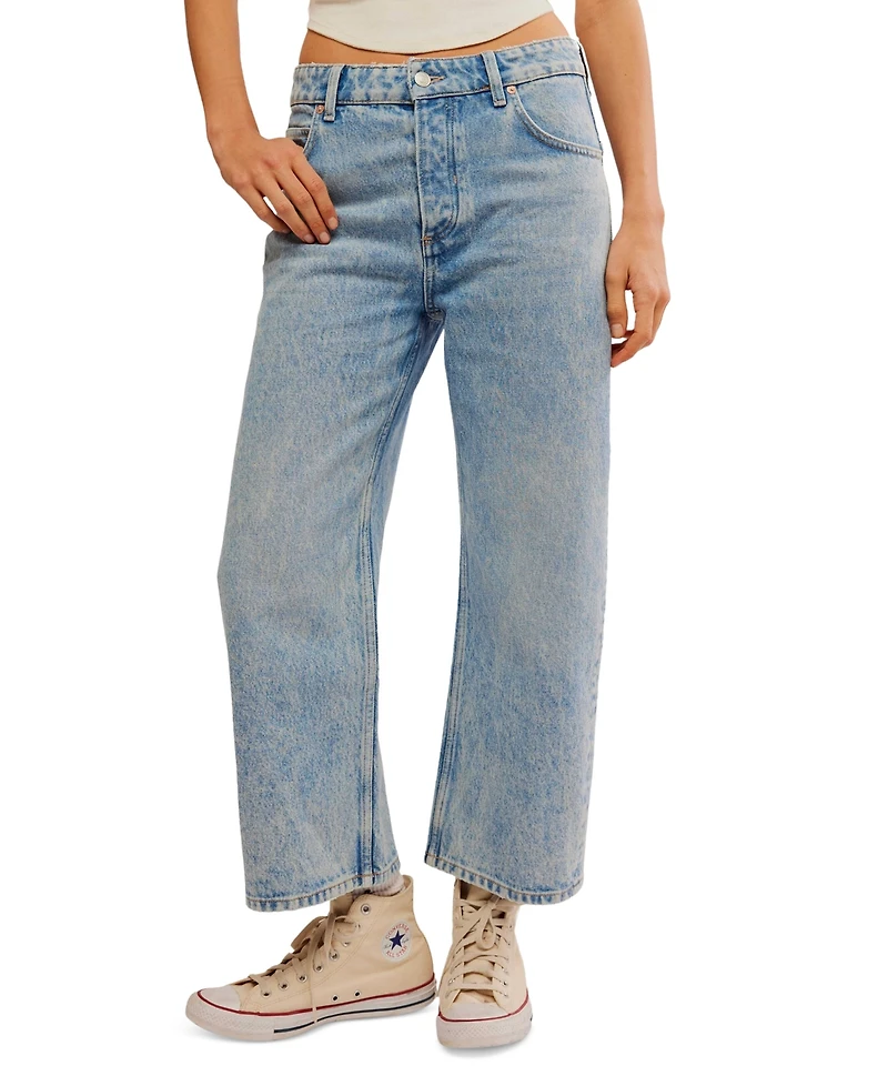 Free People Women's Deep Trance High Rise Barrel Jeans