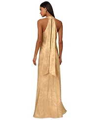 Adrianna Women's Folied-Chiffon Halter Gown