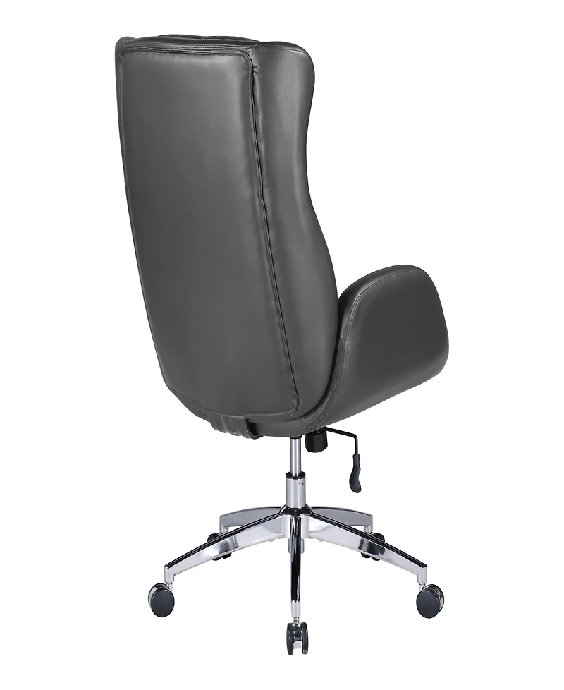 Office Star Blanchard Office Chair in Black Leatherette Upholstery