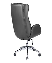 Office Star Blanchard Office Chair in Black Leatherette Upholstery