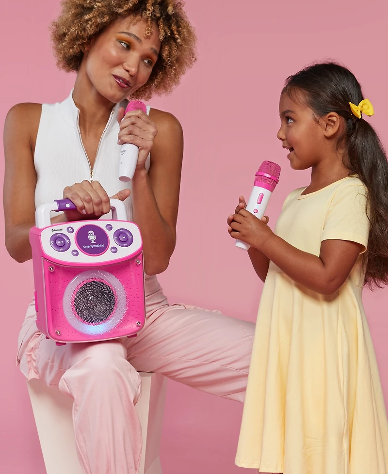 Singing Machine, Sparkle Portable Karaoke Machine with 2 Wireless Microphone
