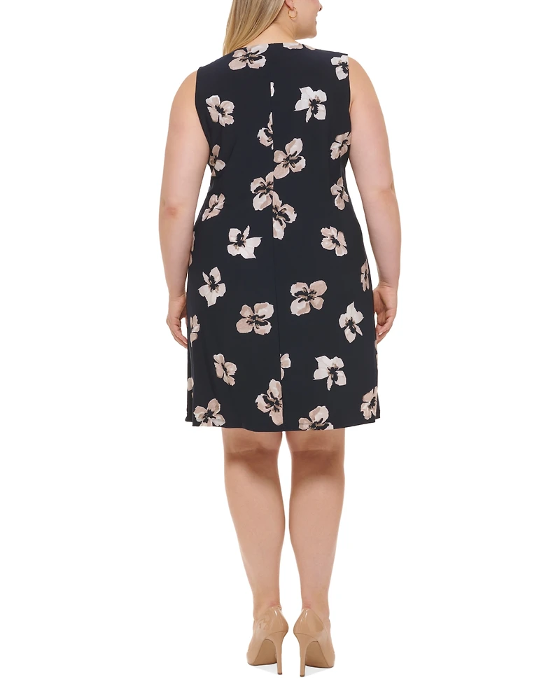 Tommy Hilfiger Plus Printed Sleeveless Jersey Dress