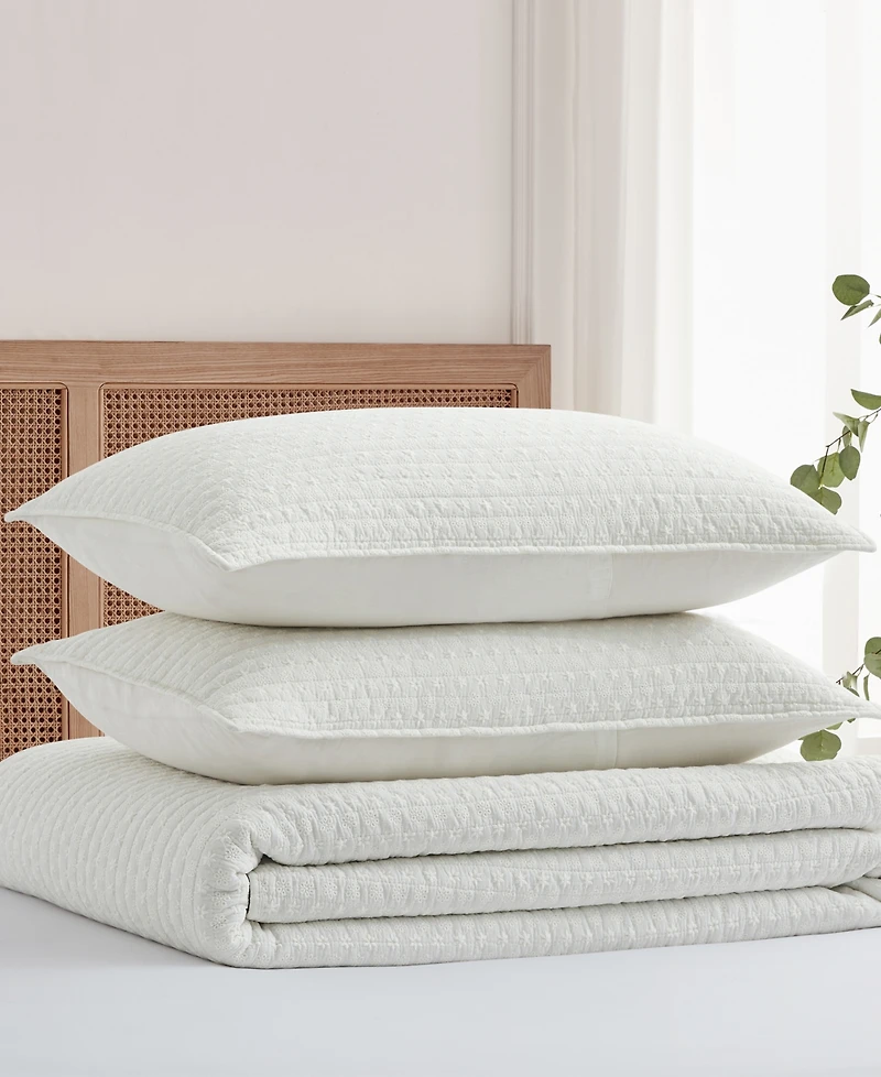 Levtex Eyelet Embroidered 3-Pc. Quilt Set, Full/Queen