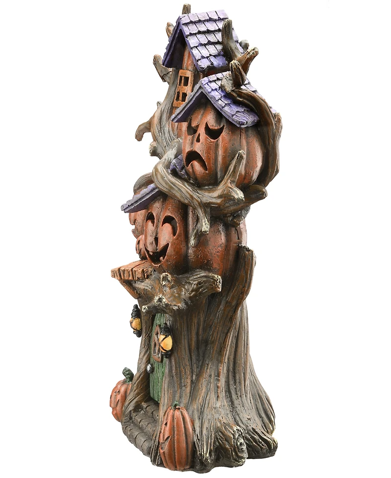 National Tree Company 12" Tree of Jack O' Lanterns Decoration, Led Lights, Halloween Collection