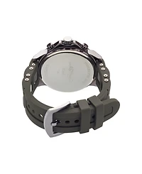 Ed Hardy Men's Olive Silicone Strap Watch 52mm