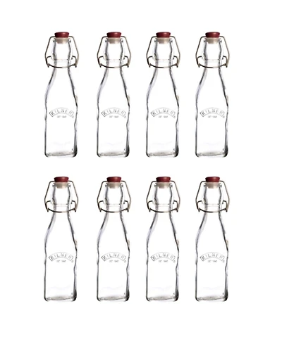 Kilner Set of 8 Square Clip Top Bottles