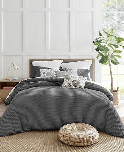 Levtex Mills Waffle Textured 3-Pc. Duvet Cover Set, Full/Queen