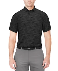 Pga Tour Men's Short Sleeve Airflux Heather Golf Polo Shirt