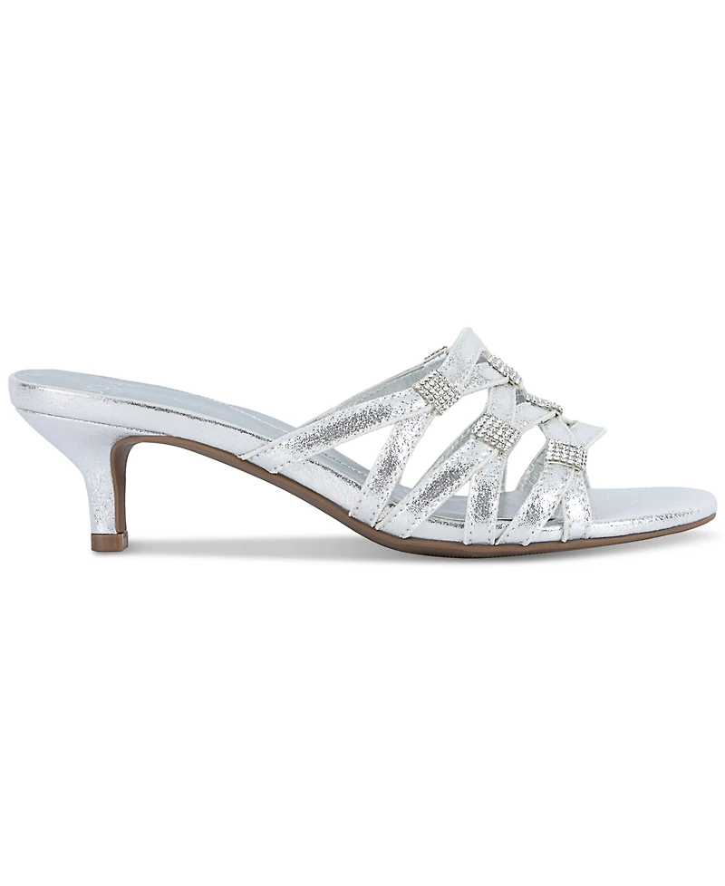 Jones New York Women's Kaleena Embellished Kitten Heel Dress Sandals
