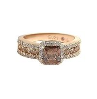 Suzy Levian Sterling Silver Cubic Zirconia Center Stone Ring