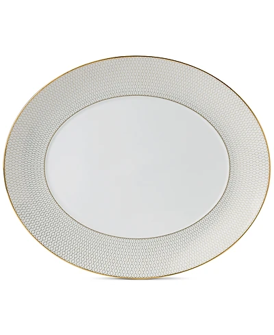 Wedgwood Gio Gold Oval Serving Platter 13"
