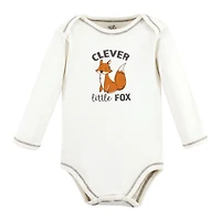 Touched by Nature Baby Boys 5Pk Long Sleeve Natural Bodysuits