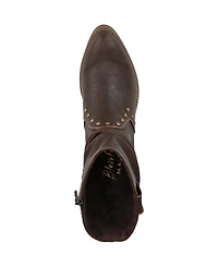 Blowfish Malibu Women's Rebel Western Booties - Brown Distressed Faux Leather